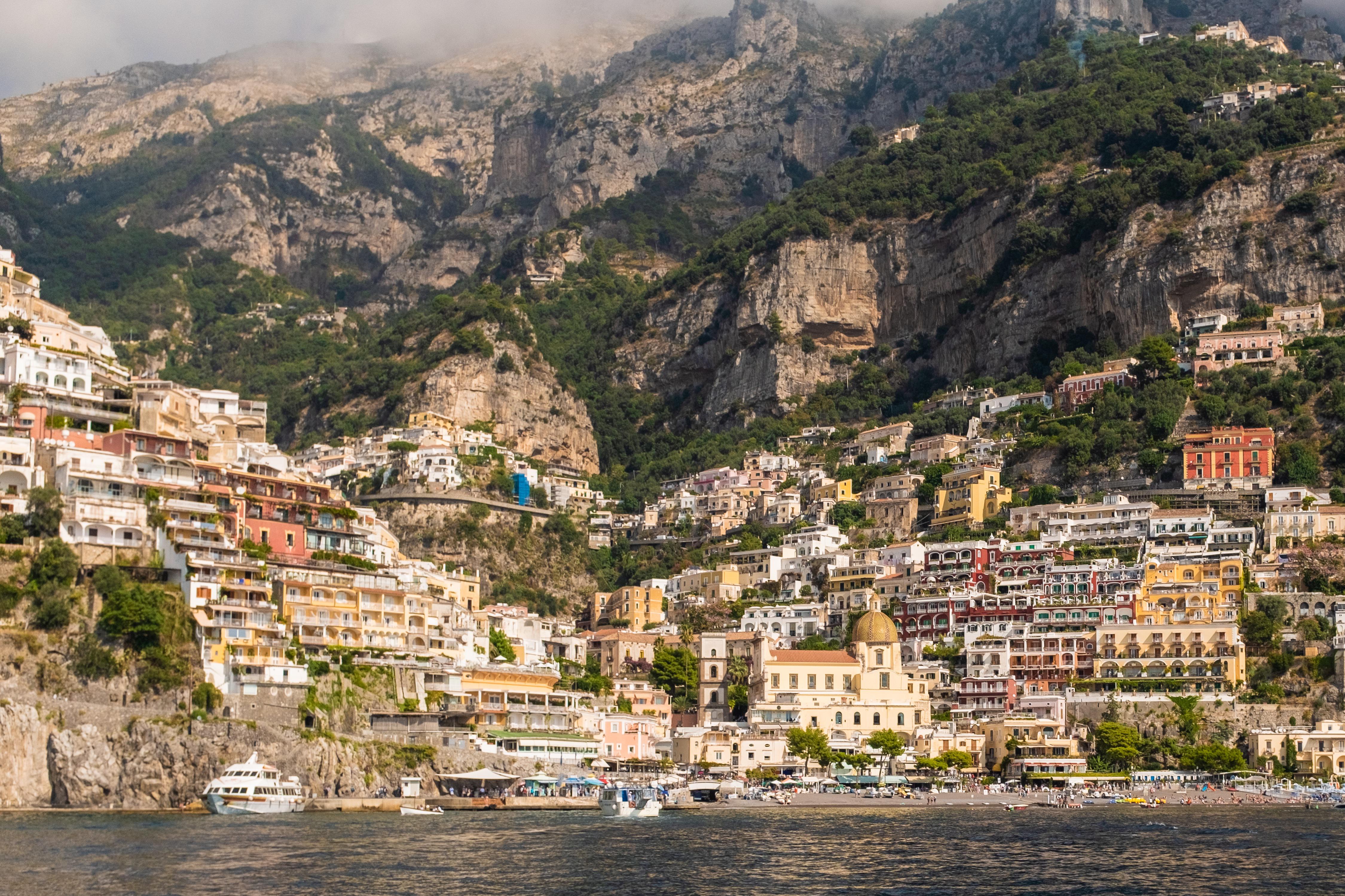 Italian coastline with colorful buildings